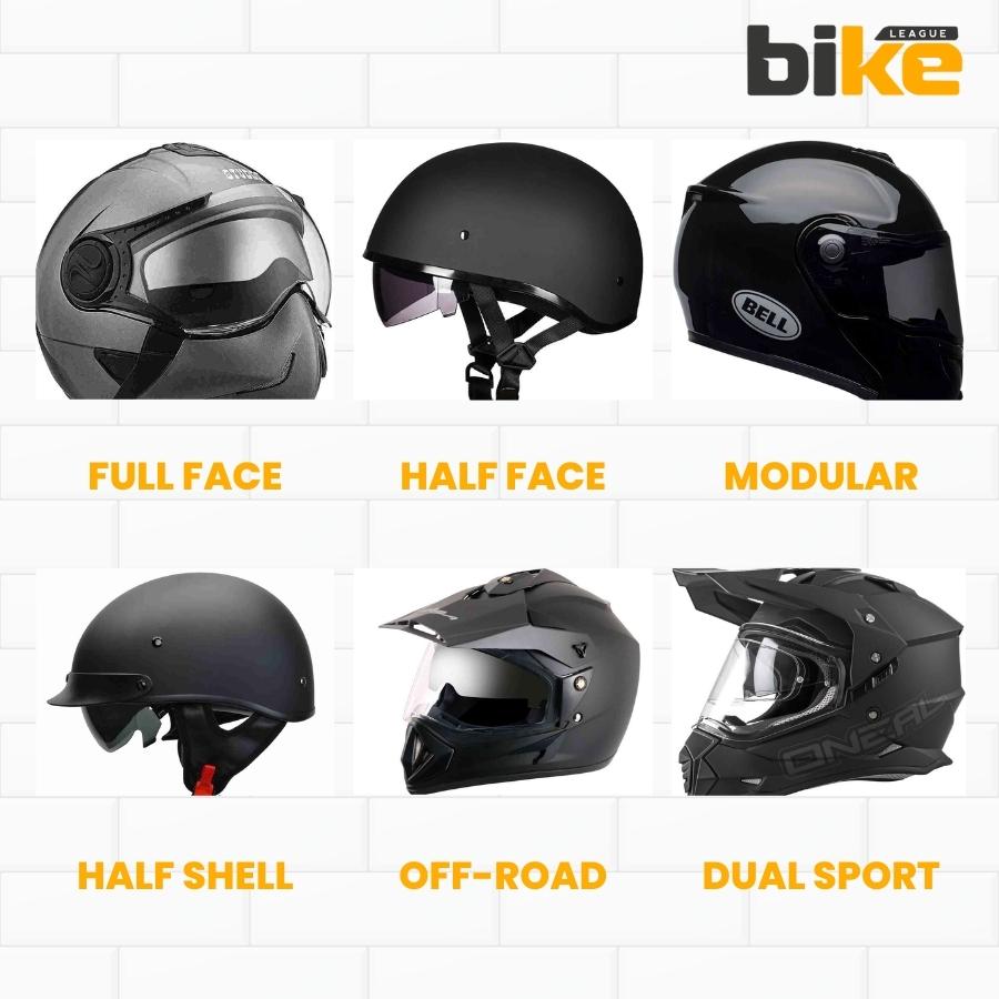 types of motorcycle helmets in India