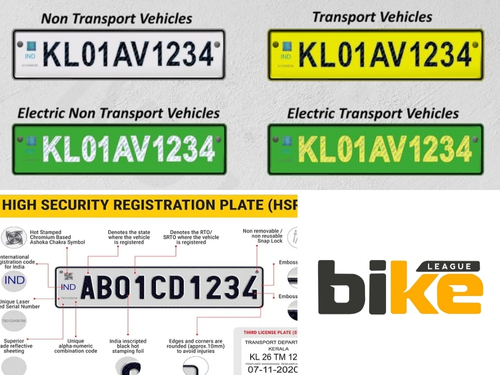 bike number plate in India