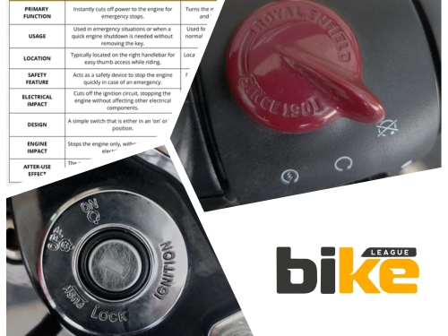 Motorcycle kill switch & key switch differences