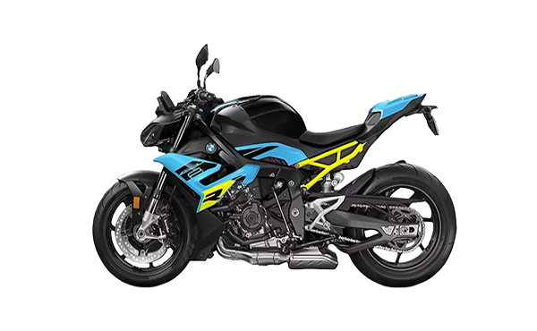2 BMW motorcycle, front view with a sporty design.