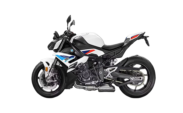 3 BMW S 1000 R naked sportbike, side profile showcasing its aggressive and dynamic design.