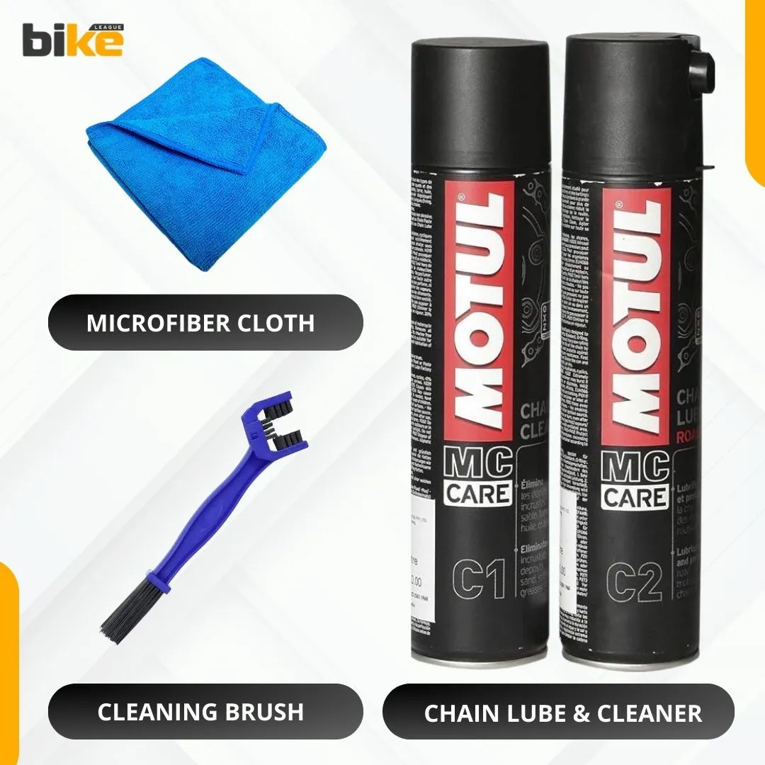 Tools needed for cleaning the motorcycle chain