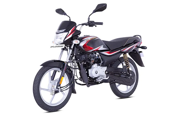 Bajaj Platina 100 cc side profile with alloy wheels