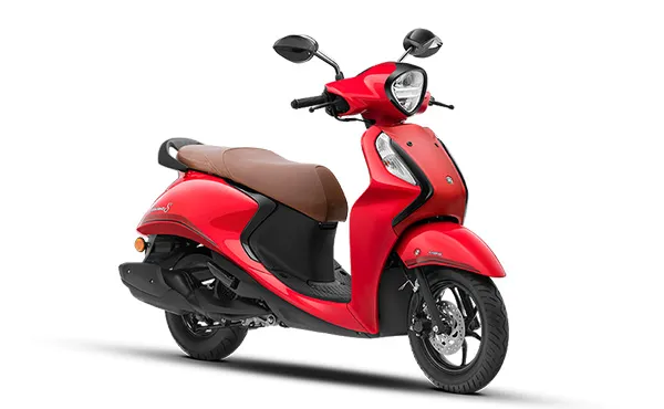 yamaha fascino 125 with vivid red-spl color