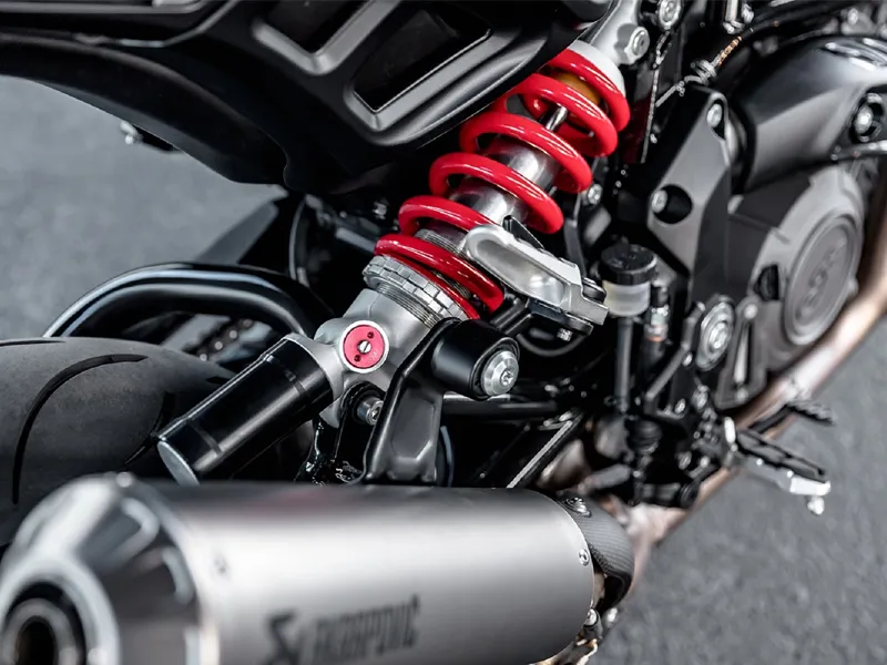 Mono shock absorber in motorcycles