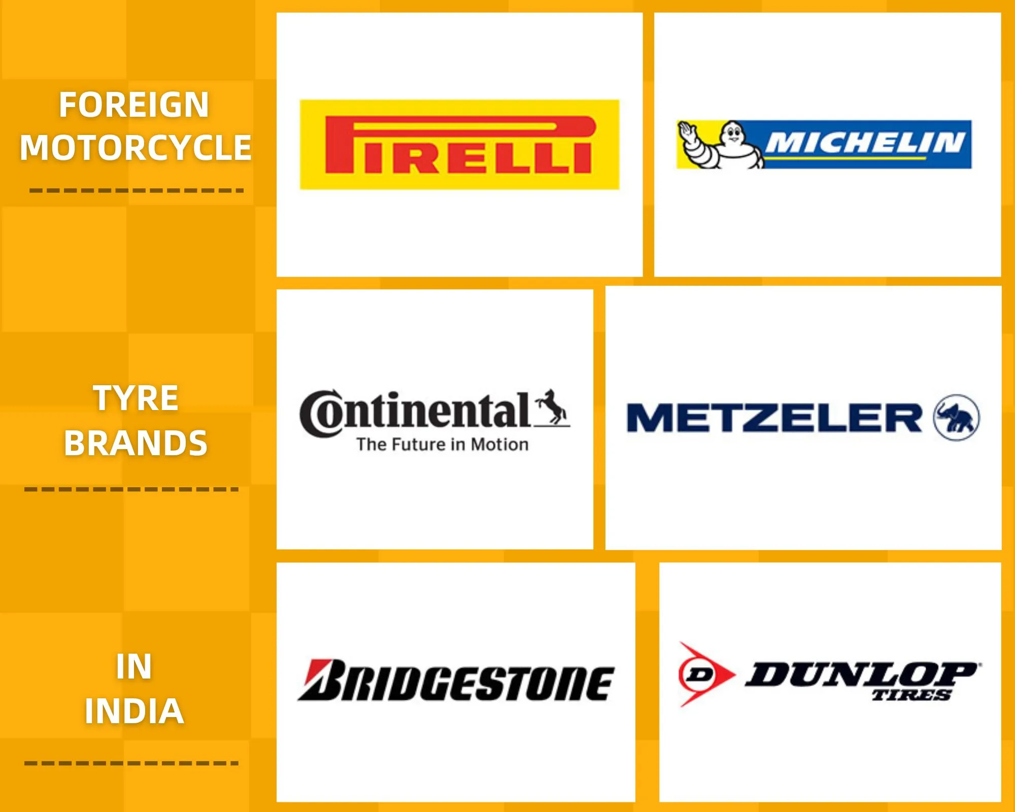Foreign motorcycle tyre brands in India