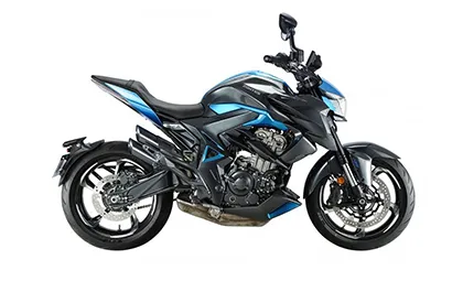 Zontes 350R in vibrant colours, known for its impressive top speed, balanced mileage, and competitive price.