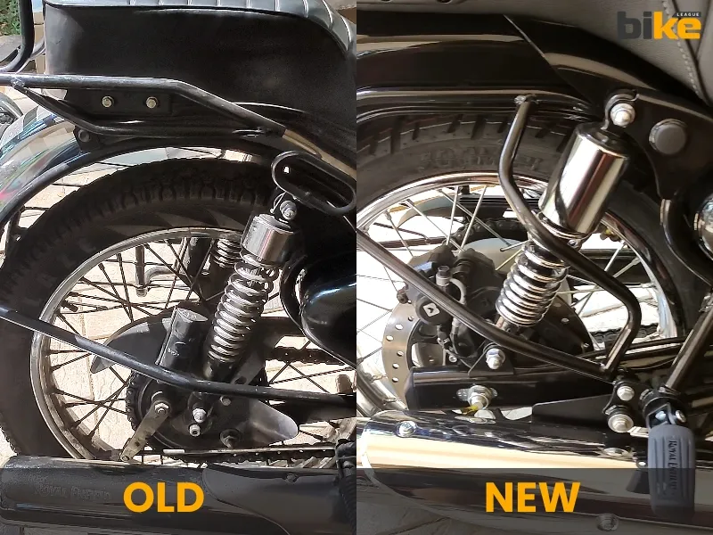 Rear brake in old and modern