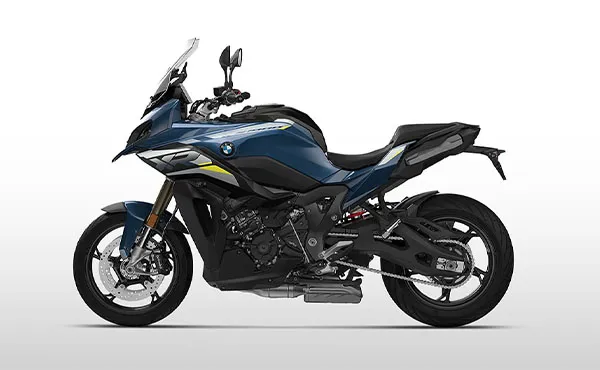BMW adventure bike in blue – stylish design and powerful performance.