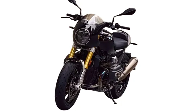 BMW R series motorcycle left view.
