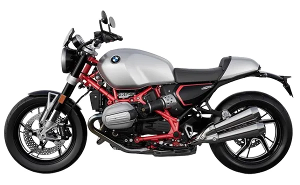 BMW R series motorcycle in red color