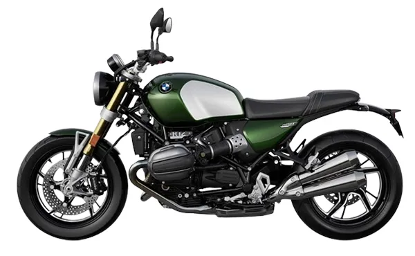 BMW R series motorcycle in green color.