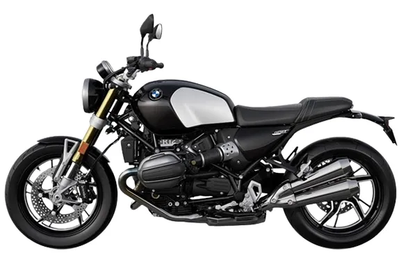 BMW R series motorcycle in grey color.