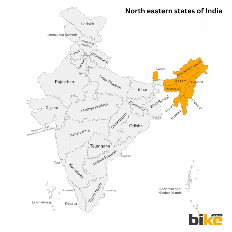 North Eastern states of India