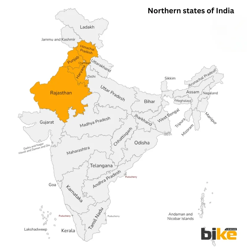 Northern states of India