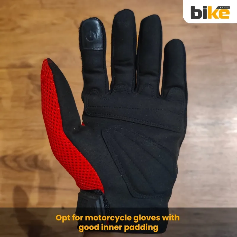 motorcycle gloves with good inner padding