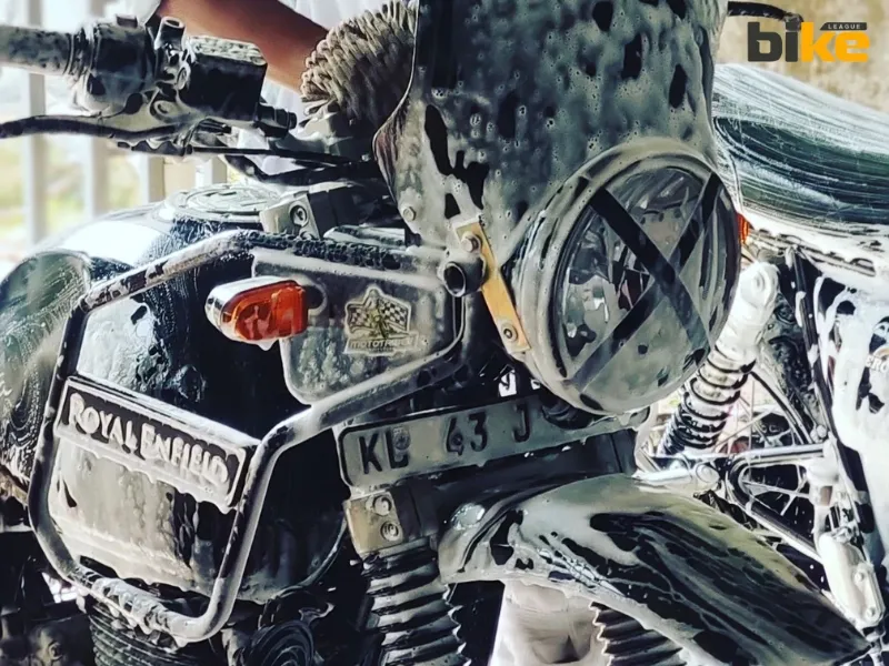Initial cleaning of bike
