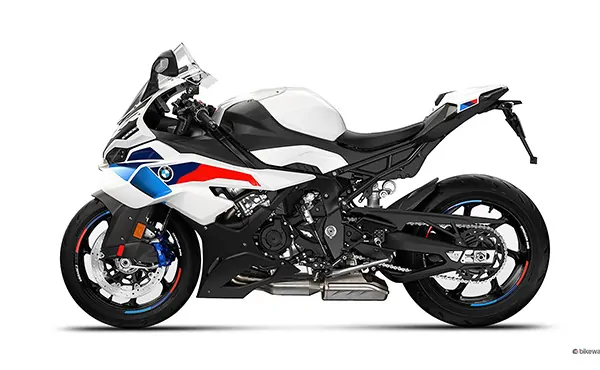 LEFT SIDE PROFILE BMW motorcycle, side profile highlighting its sleek and modern design.