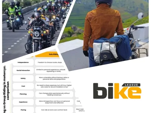 Solo motorcycle rides vs. group rides in India: Pros & cons