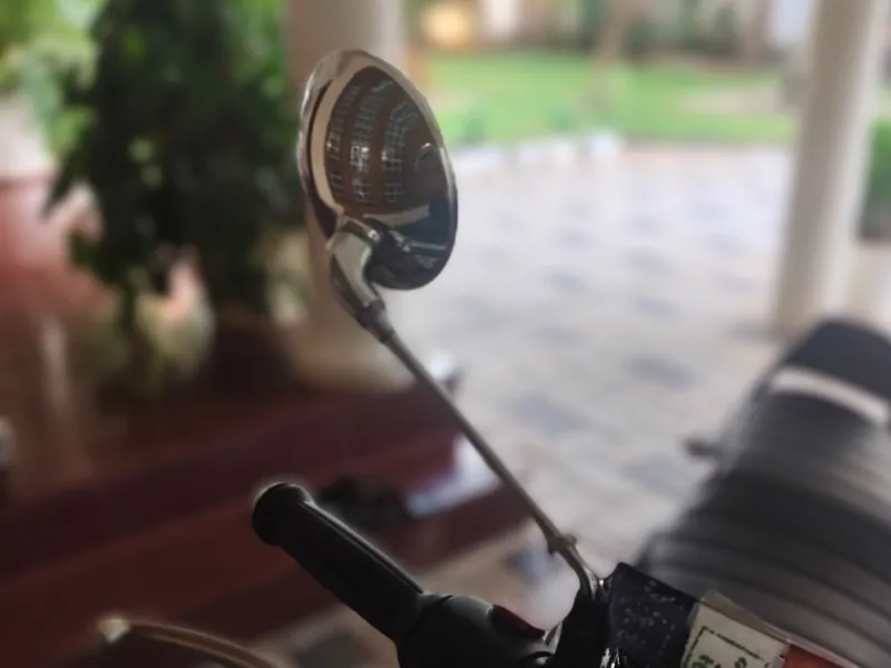 Rear view mirror in motorcycle - Back view