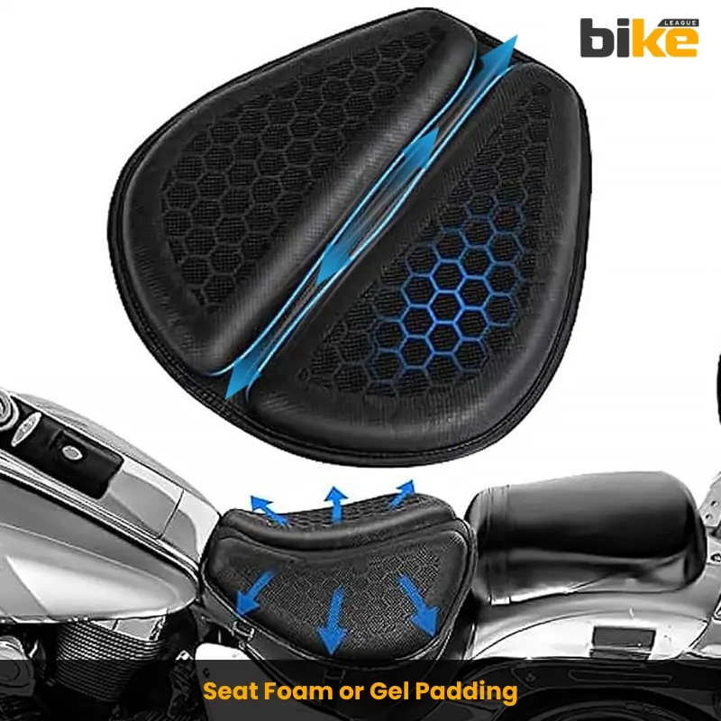 Motorcycle seat foam or gel padding