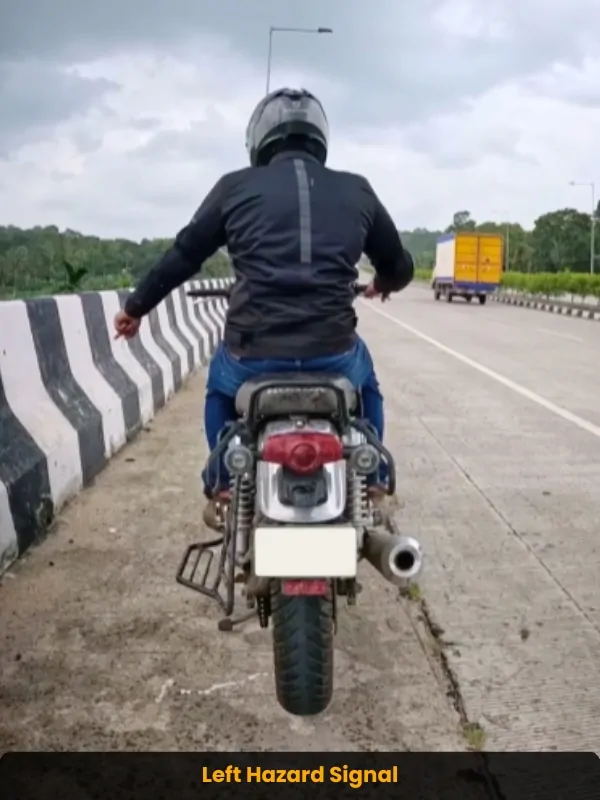 Refreshment stop motorcycle signal