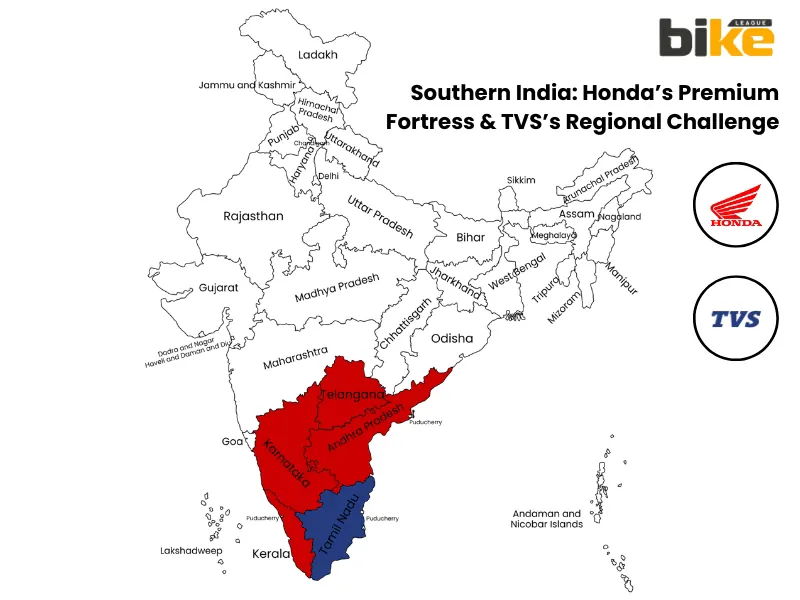 Southern India: Honda&rsquo;s Premium Fortress & TVS&rsquo;s Regional Challenge