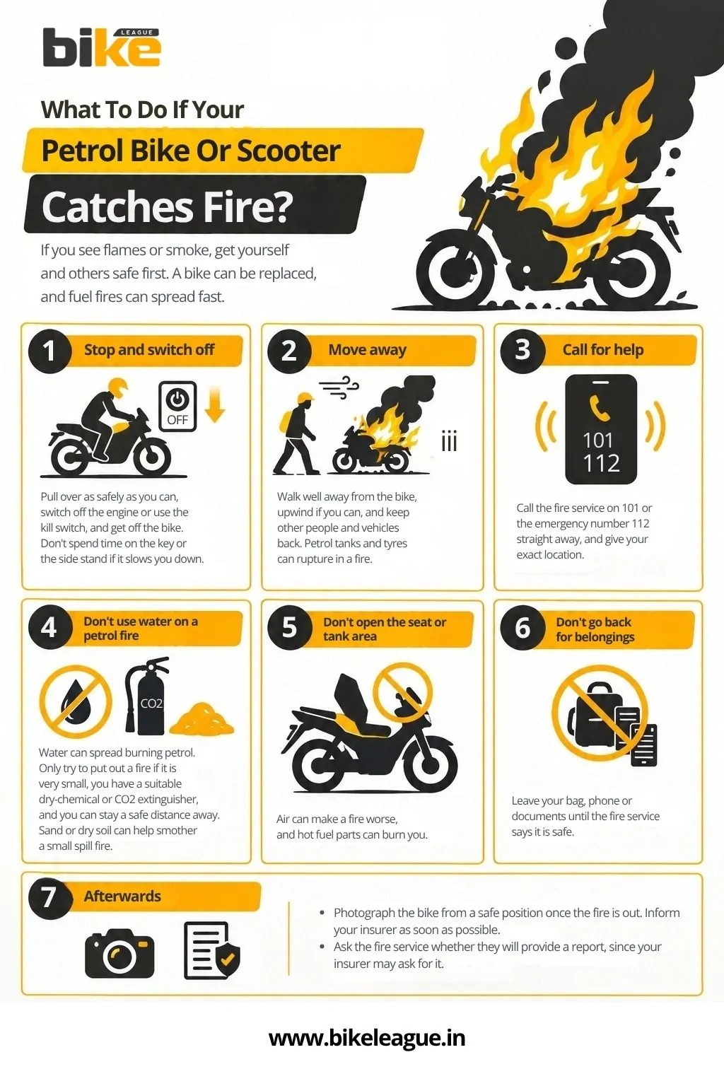 What To Do If Your Petrol Bike Or Scooter Catches Fire?