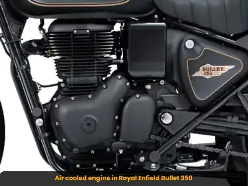Air cooled engine in Royal Enfield Bullet 350