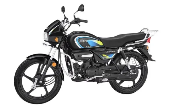 hero splendor plus xtec 2.0 left rear profile