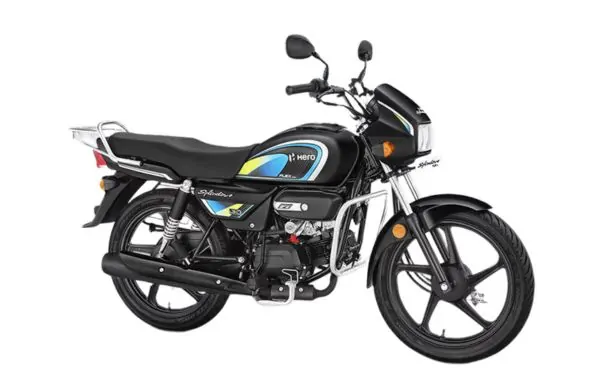 hero splendor plus xtec 2.0 right rear profile