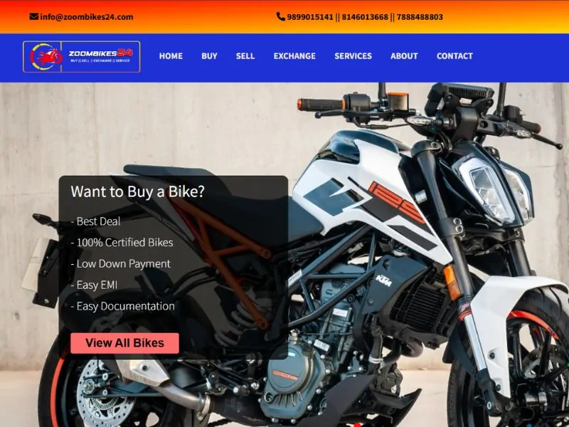 ZoomBikes24 website